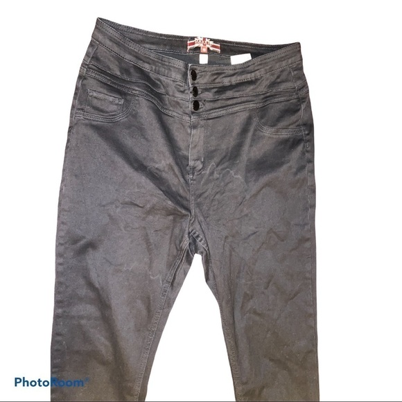 Original denim black high  waisted stretchy skinny jeans Sz 15 - Picture 14 of 14